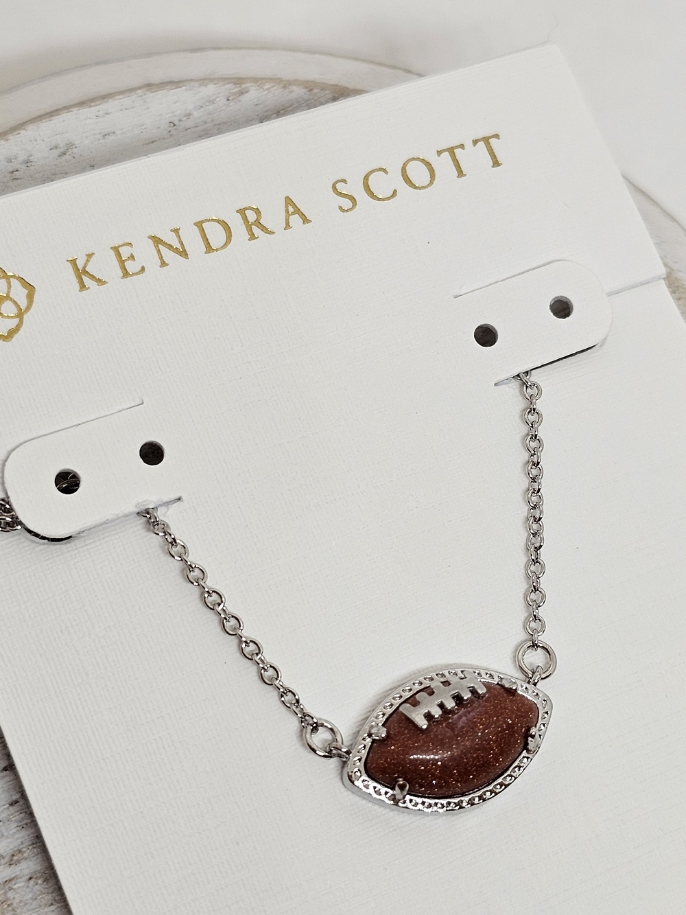 Kendra Scott Football Pendant Necklace